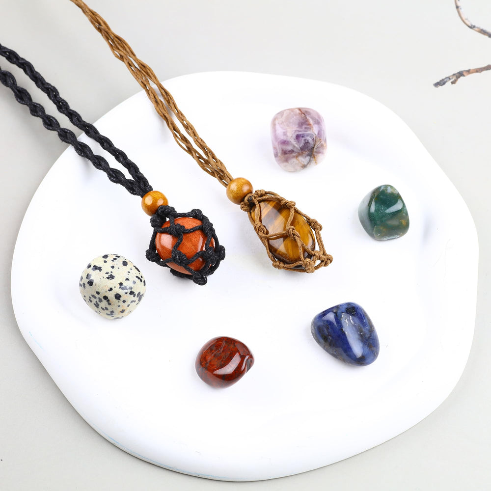 UU UNIHOM moss agate stones for natural texture and calming spaces.