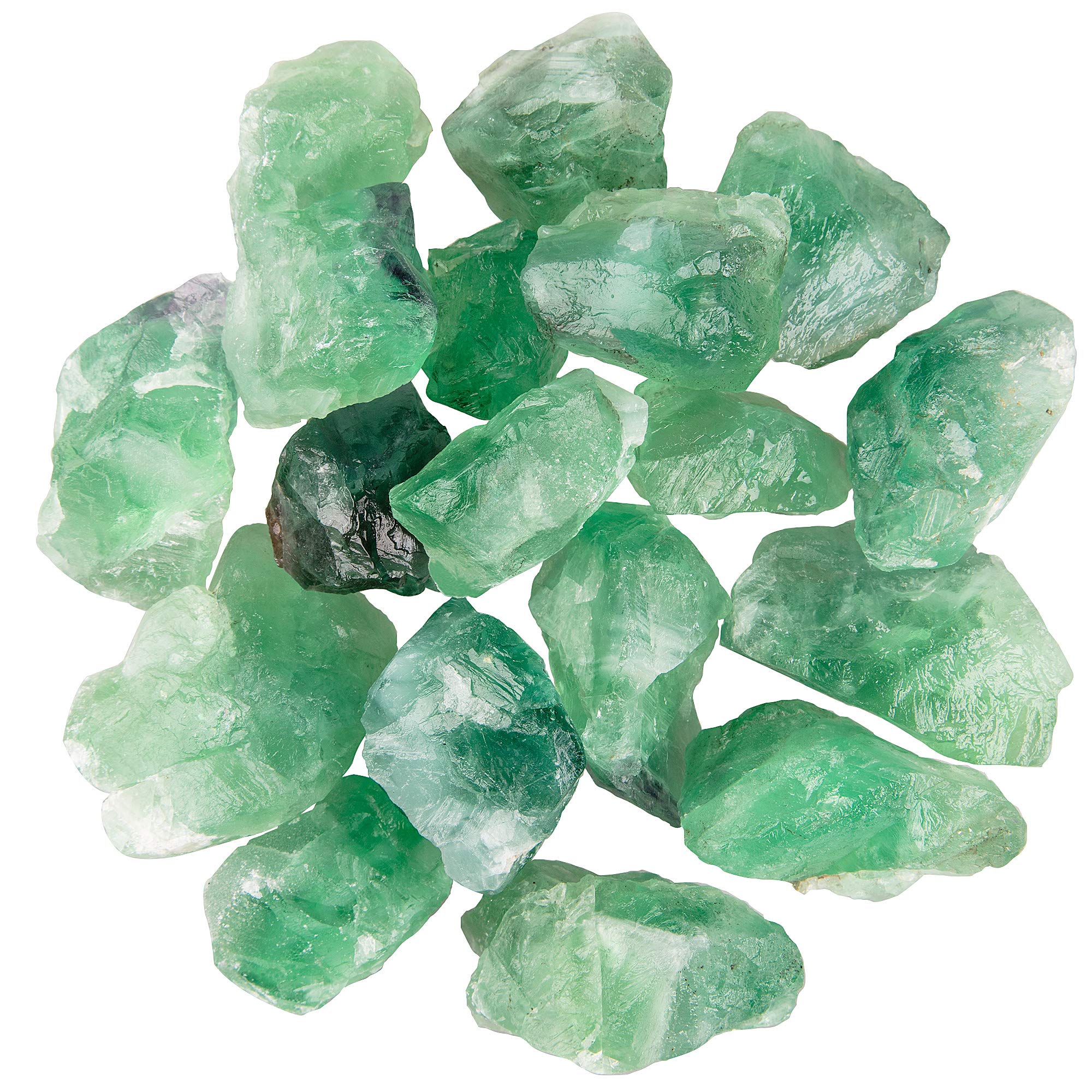 UU UNIHOM green fluorite rough 1lb for tumbling, cabing, and decorative display.