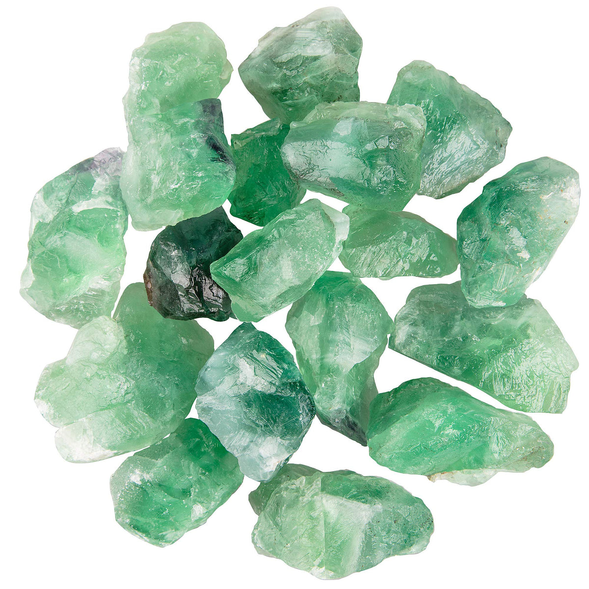 UU UNIHOM green fluorite rough 1lb for tumbling, cabing, and decorative display.