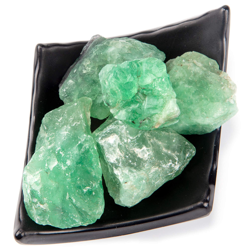 UU UNIHOM green fluorite rough suitable for decorative displays and educational collection.