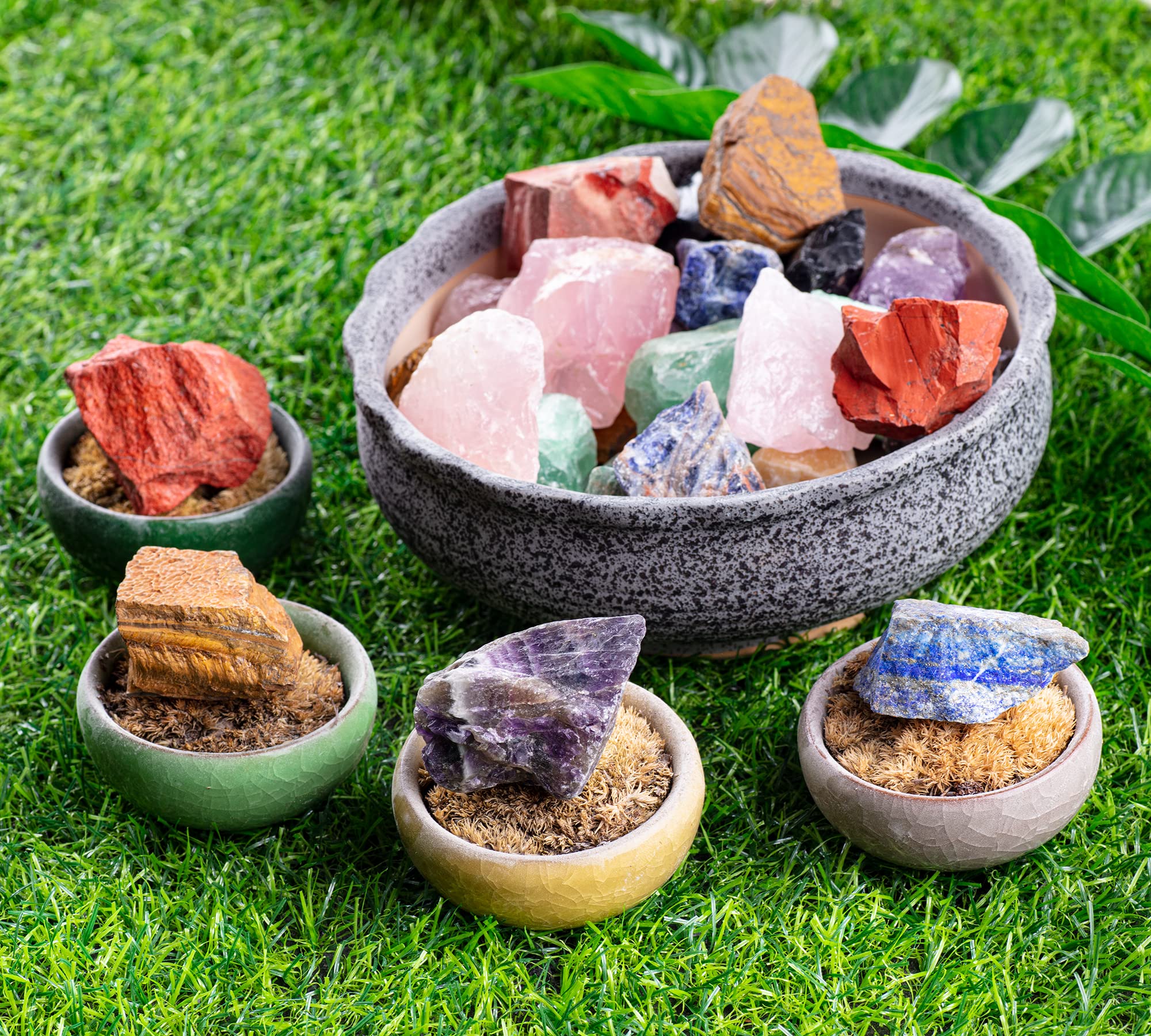 UU UNIHOM natural rough stones for tumbling, polishing, and crafts.