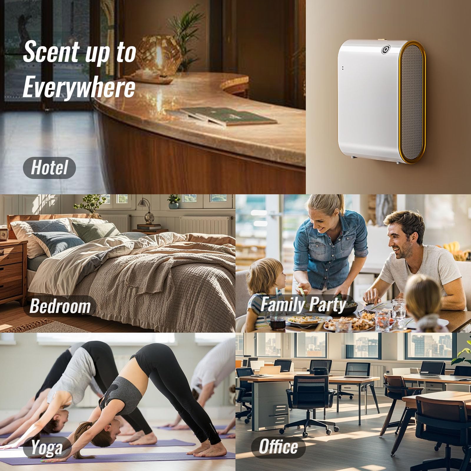 UXIKAPEEN Scent Air Machine nebulization tech preserves essential oils.