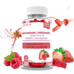 UXOEJIK Magnesium L-Threonate Gummies bottle supports daily brain health.