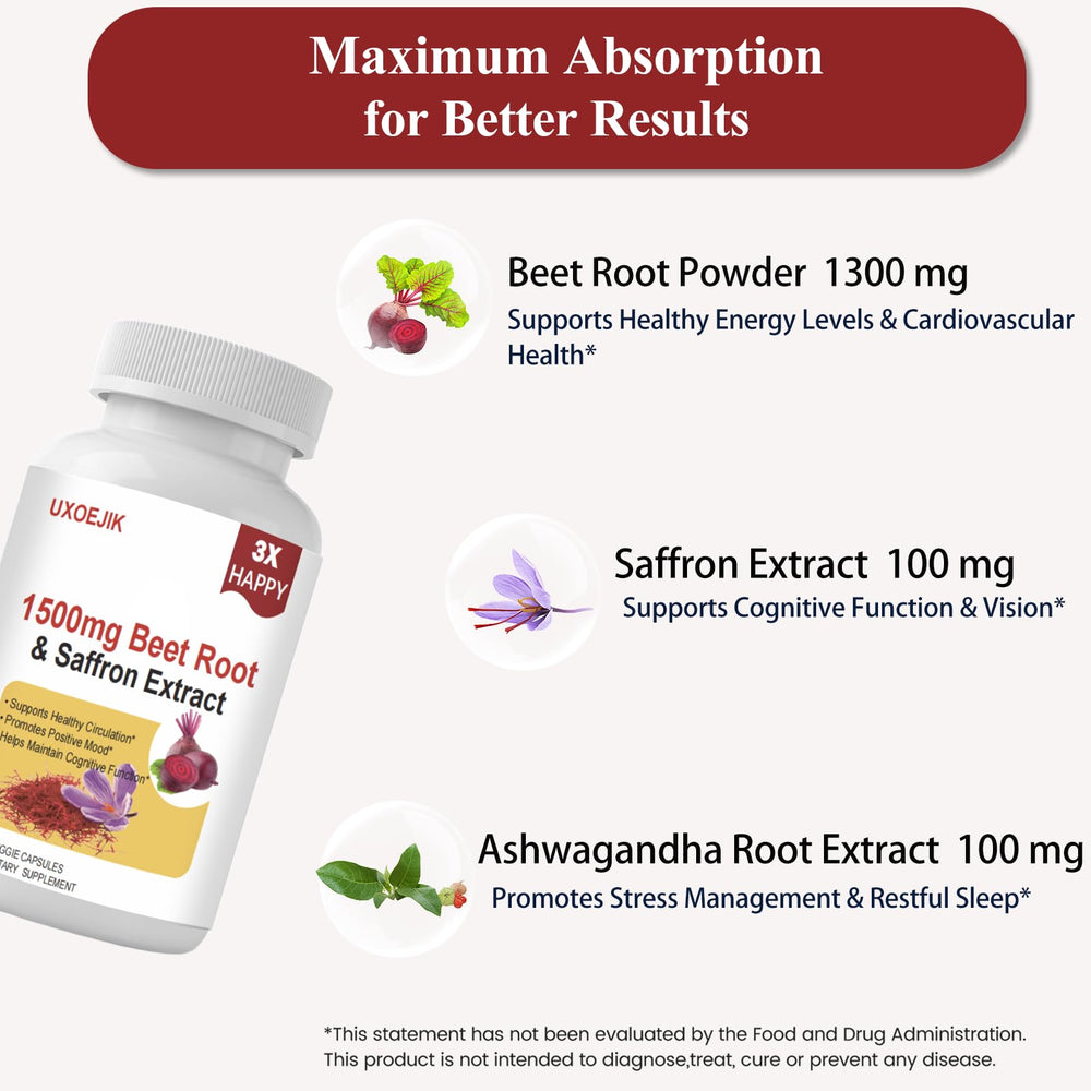 UXOEJIK saffron capsules closeup show vegan mood and energy support