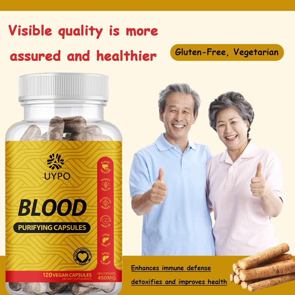 UYPO Blood Purifying Capsules capsule close-up showing smooth vegan shell.