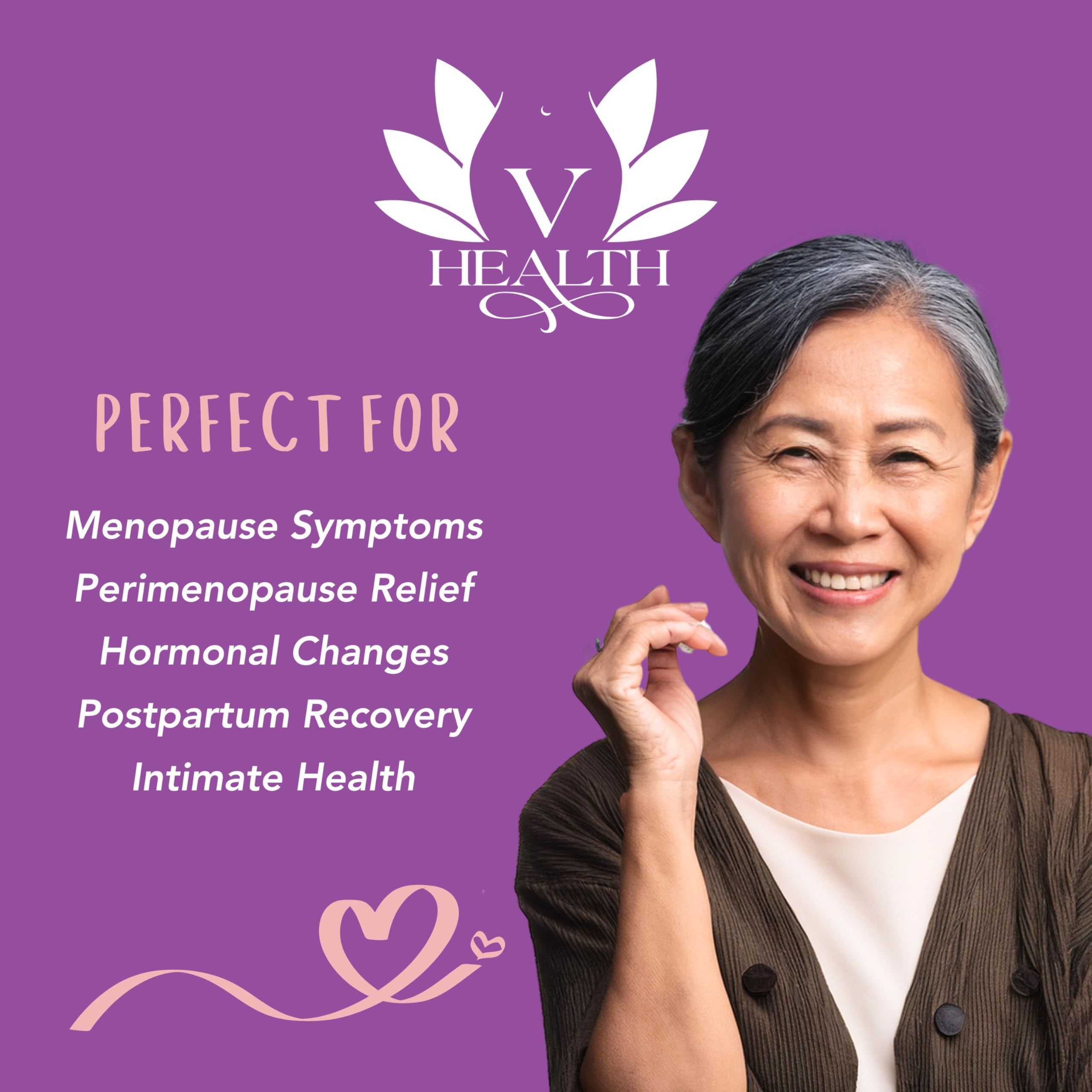 V-HEALTH Oprah Daily menopause award logo signals recognition.