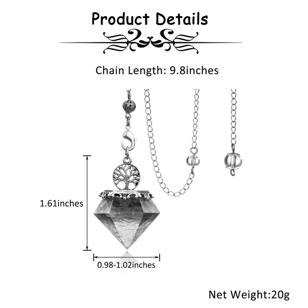 VadiForest Crystal pendulum promotes calm focus in meditation.