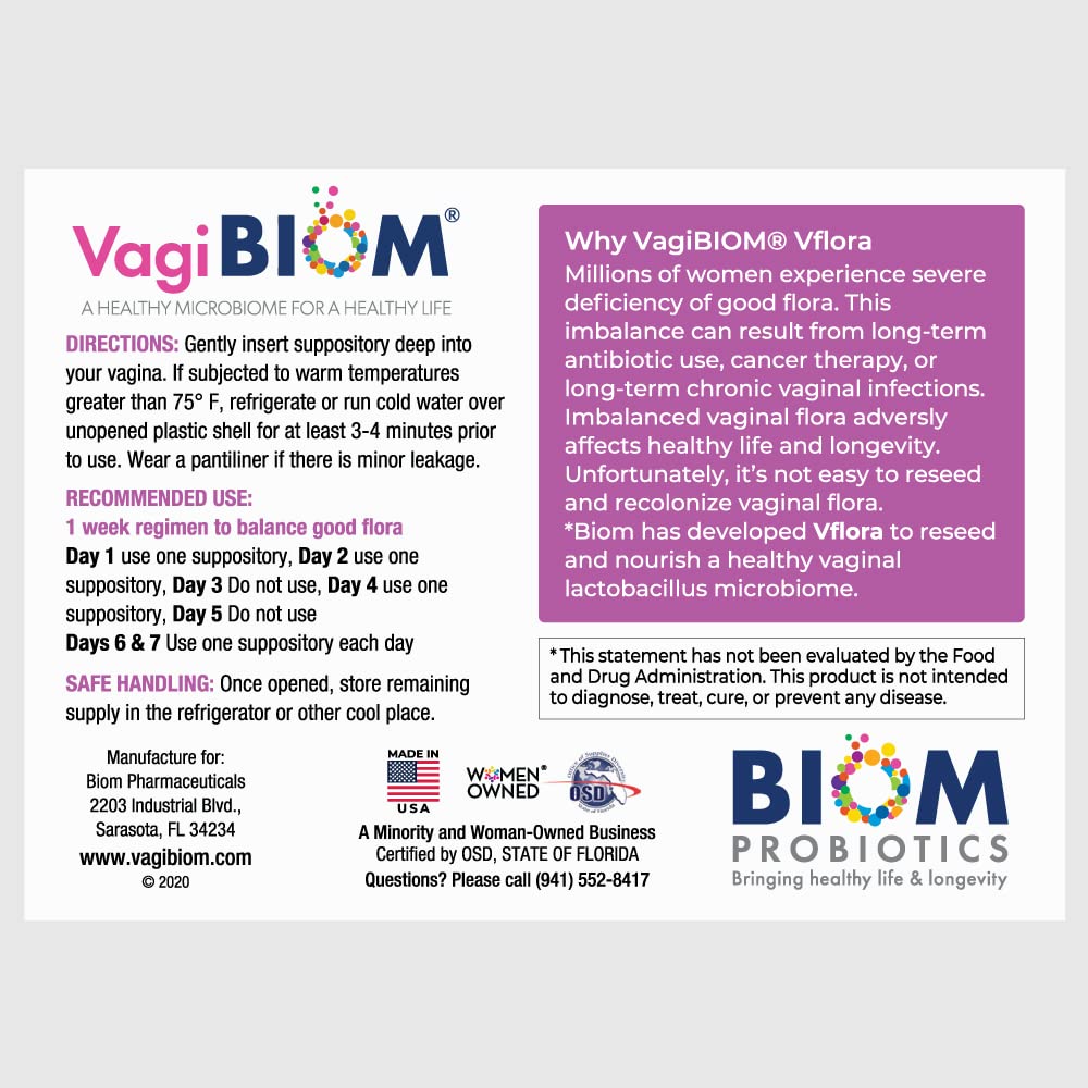 VagiBiom Vflora is vegan, gluten-free and free of parabens.