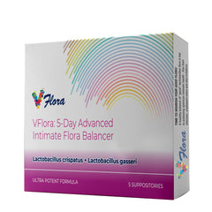 VagiBiom Vflora five-day treatment pack with suppositories for balancing intimate flora.