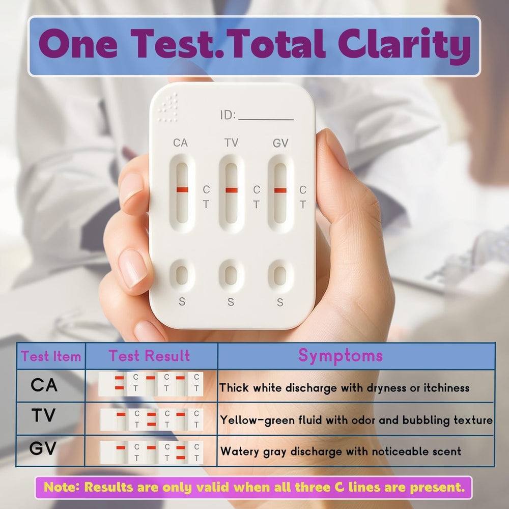 Vaginitis Test Kit packaging compact design for discreet storage.