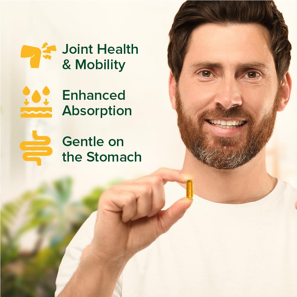 Turmeric-ginger bottle on kitchen counter for everyday use