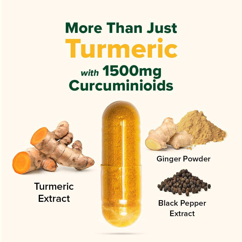 VAHDAM Turmeric Ginger 90 capsules pack highlighting daily use