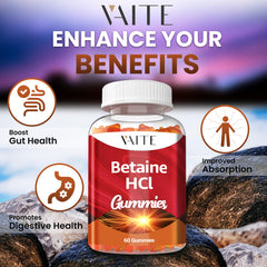 Closeup of VAITE gummy highlighting easy daily digestion.