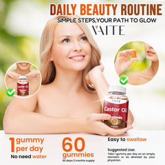 VAITE Castor Oil Gummies free from artificial flavors for clean supplementation
