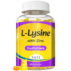VAITE L Lysine Gummies bottle shown with 60 chews for immune and skin support
