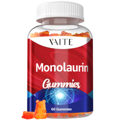 VAITE Monolaurin 1000mg gummies bottle for convenient immune and gut support.