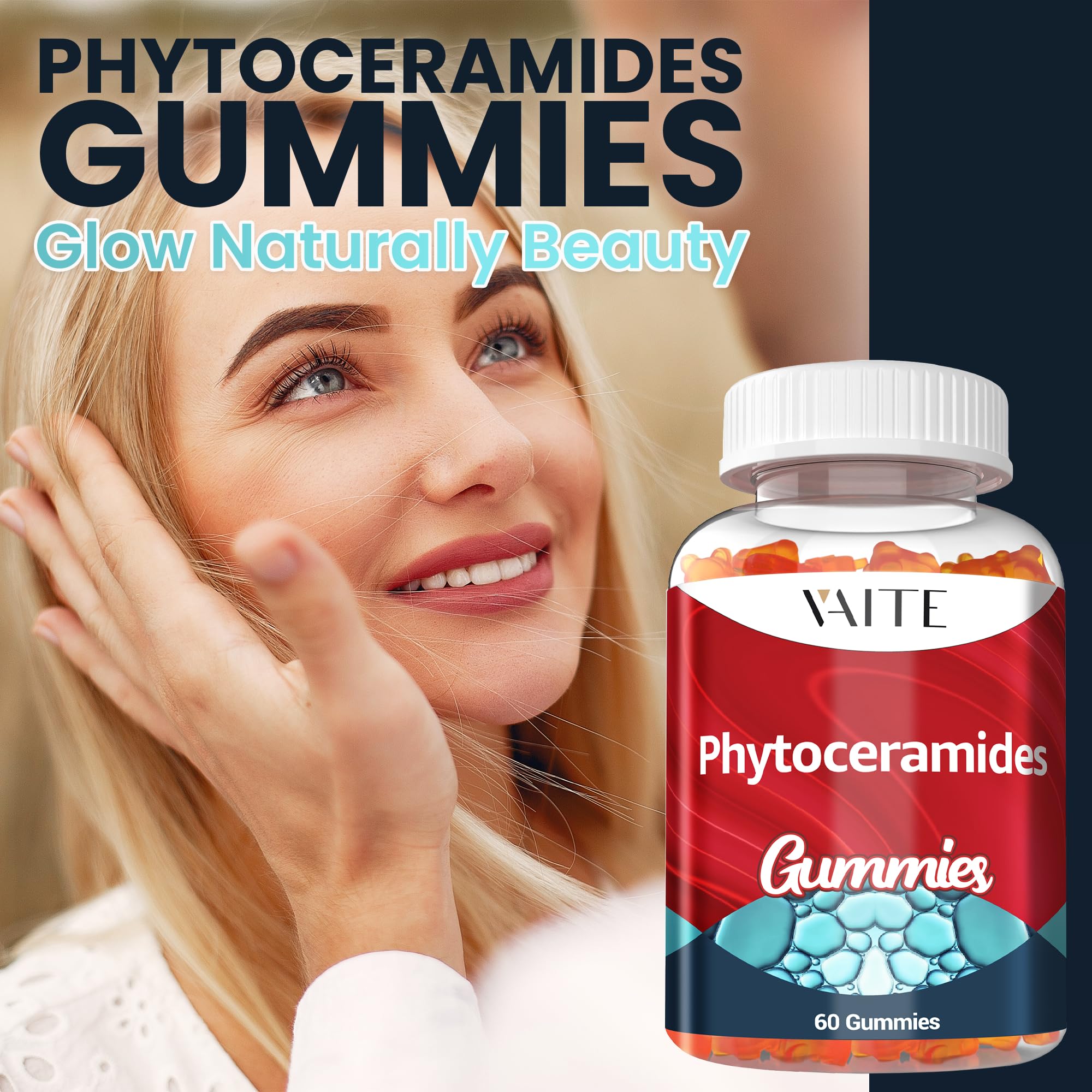 VAITE Phytoceramides daily routine scene invites consistent self-care with a tasty chew.