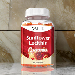 VAITE Sunflower Extract Gummies bottle for convenient daily cognitive support and nutrition.
