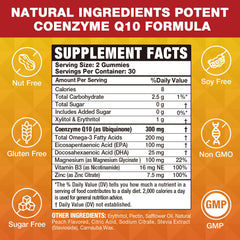 VAJYKEWJY CoQ10 gummies front label highlighting the high absorption formula.