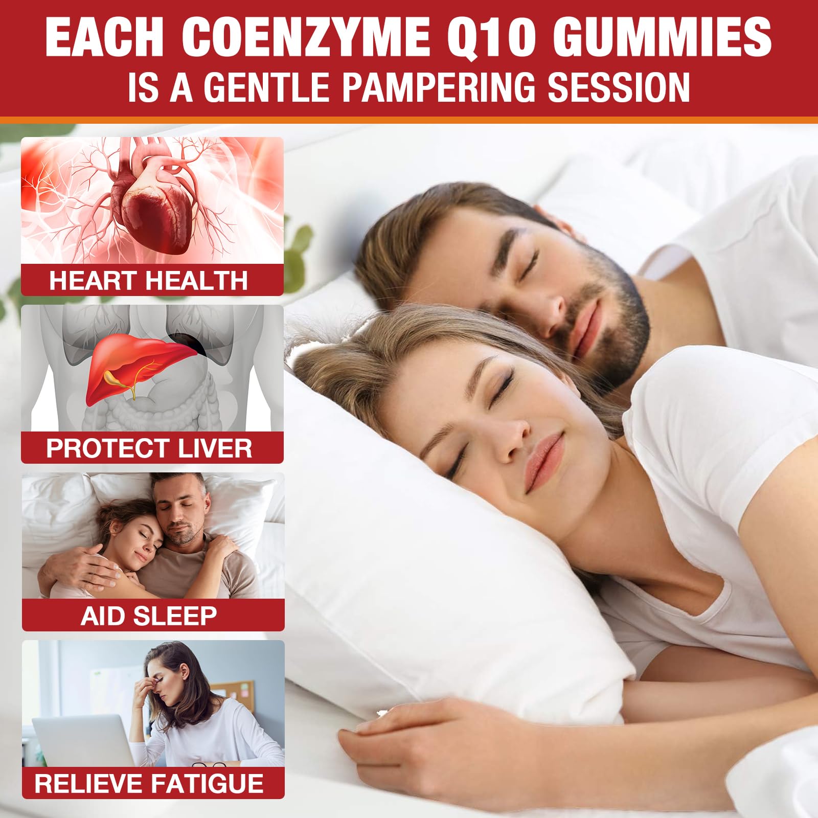 VAJYKEWJY CoQ10 gummies with omega-3 blend for antioxidant support.
