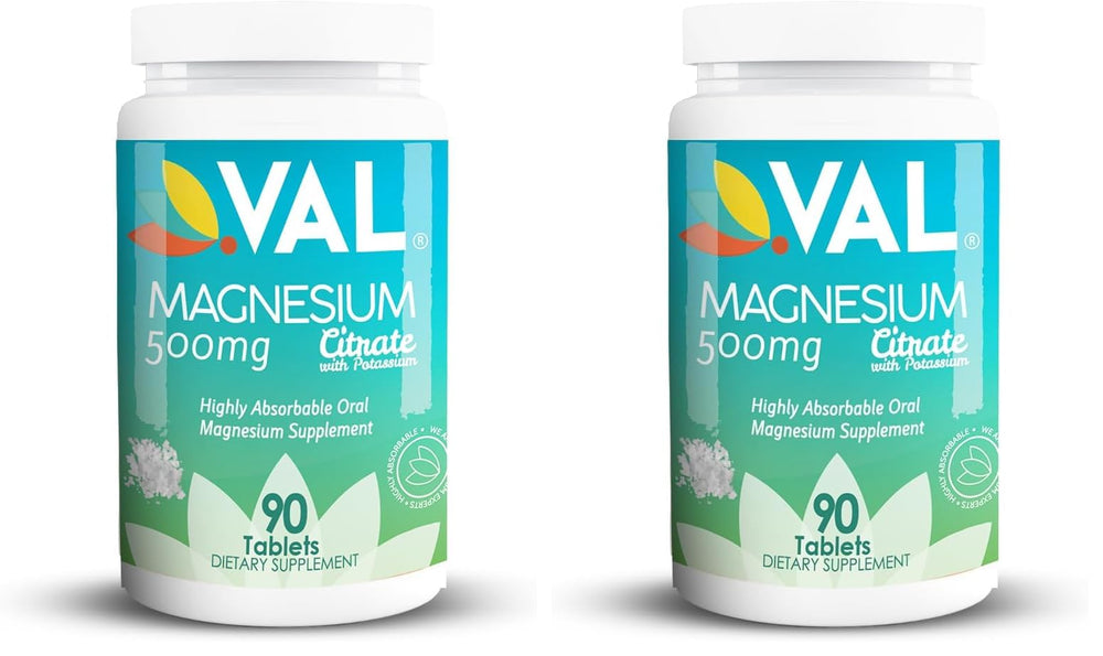 VAL Magnesium Citrate bottle front showing daily relaxation potential