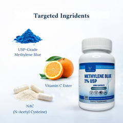 Valboren Labs Methylene Blue USA-made seal indicating quality control.