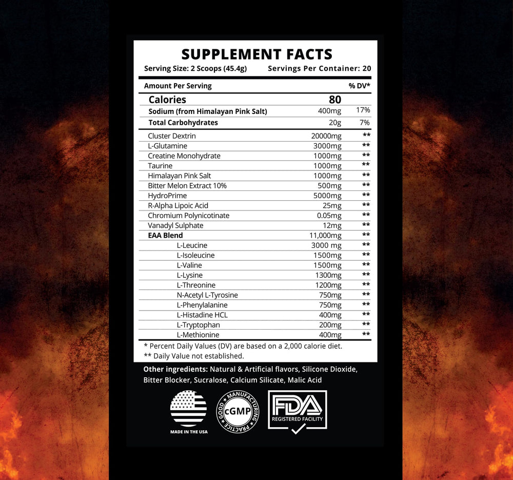 Valhalla Labs Battle Mead mixed in water showcases hydration and EAAs support.