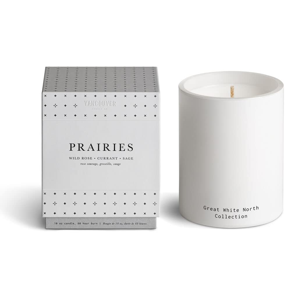 Vancouver Candle Co Prairies jar close-up shows hand-poured soy wax and lasting aroma