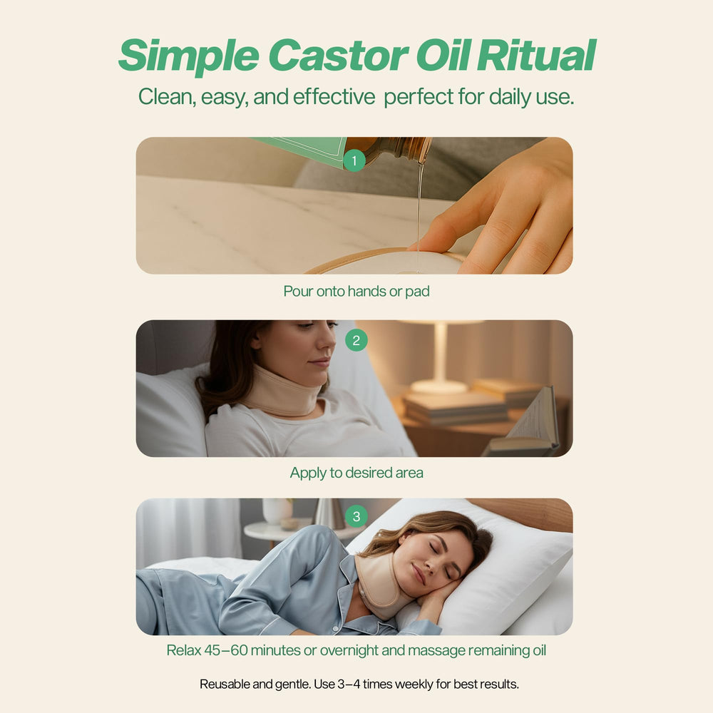 Vanera castor oil massage application on muscles after workout