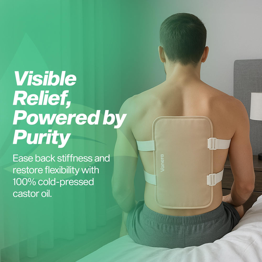 Vanera castor oil pack wrap reusable design supports weekly self care routines