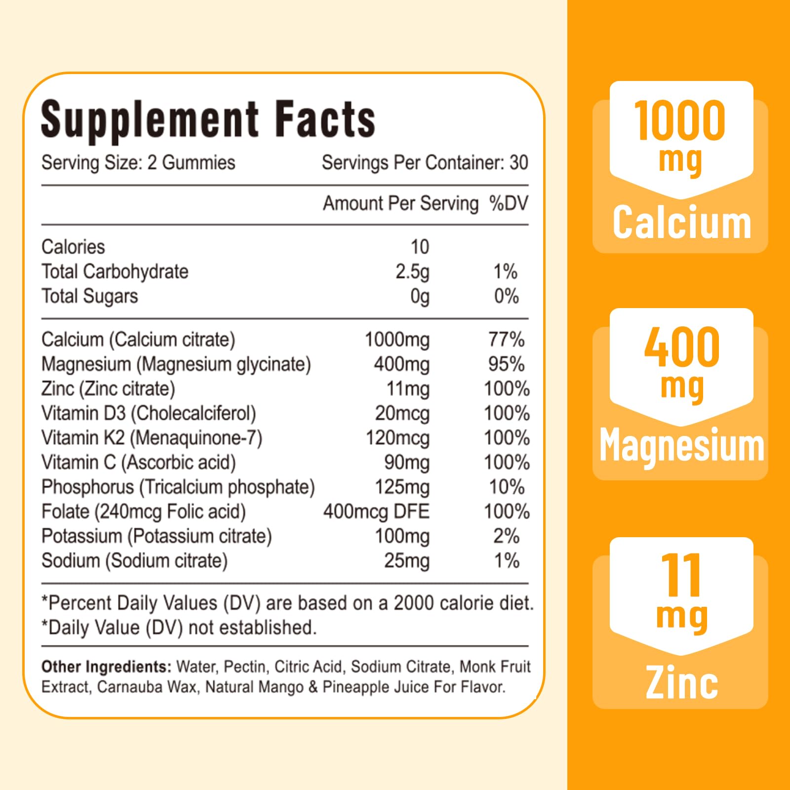 Vazatisi gummies pack with mango pineapple flavor for daily treats.