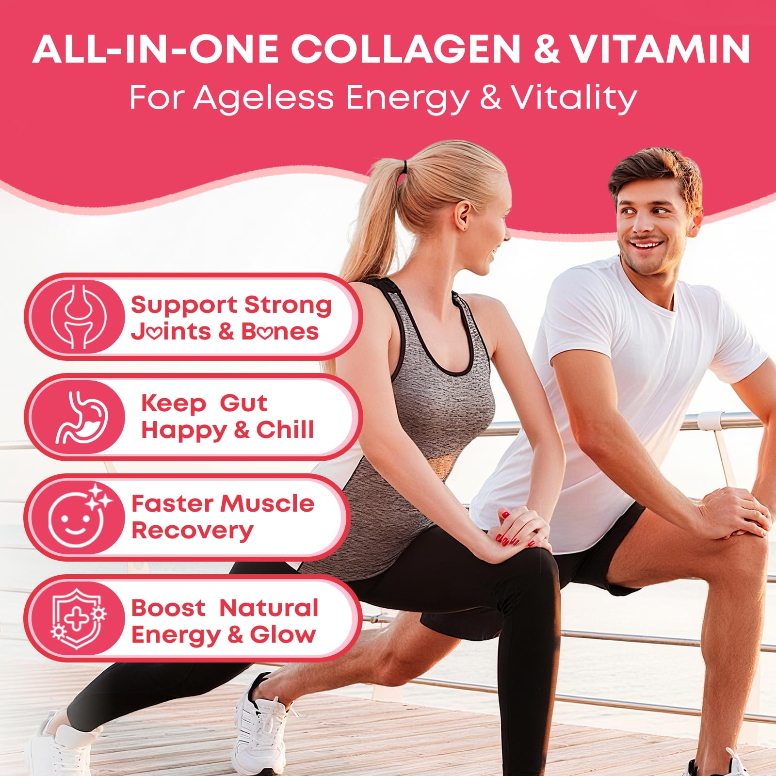Vazatisi bottle label showing multi-collagen types I–X and biotin.