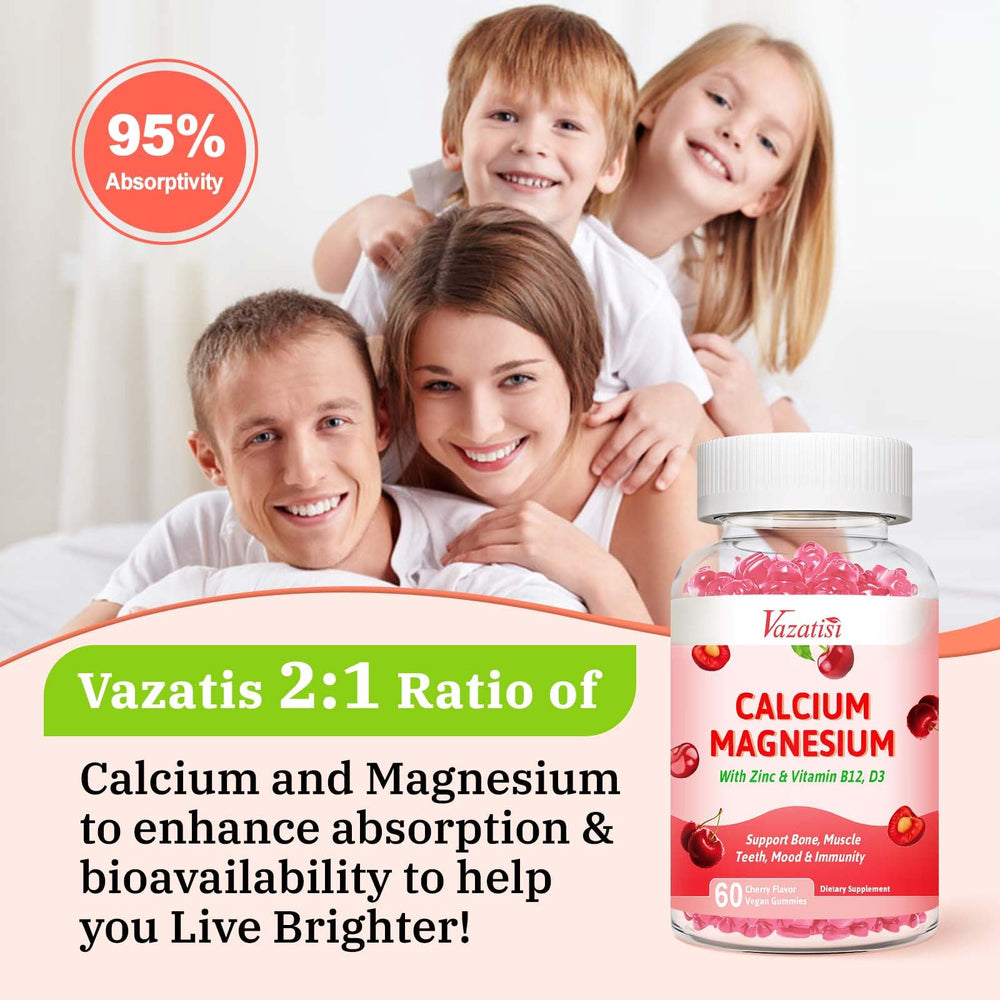 Morning routine scene with Vazatisi gummies suggests quick daily use.