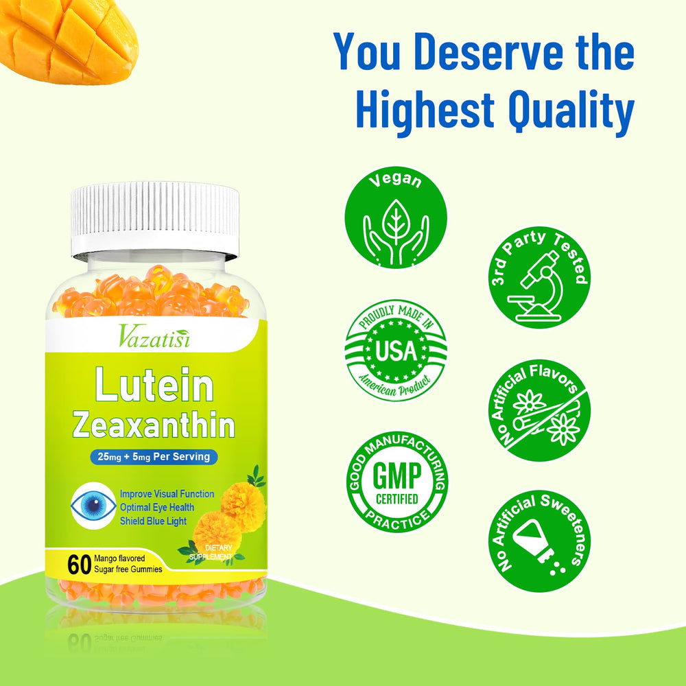 Gummies being chewed during morning routine for a refreshing eye health boost.