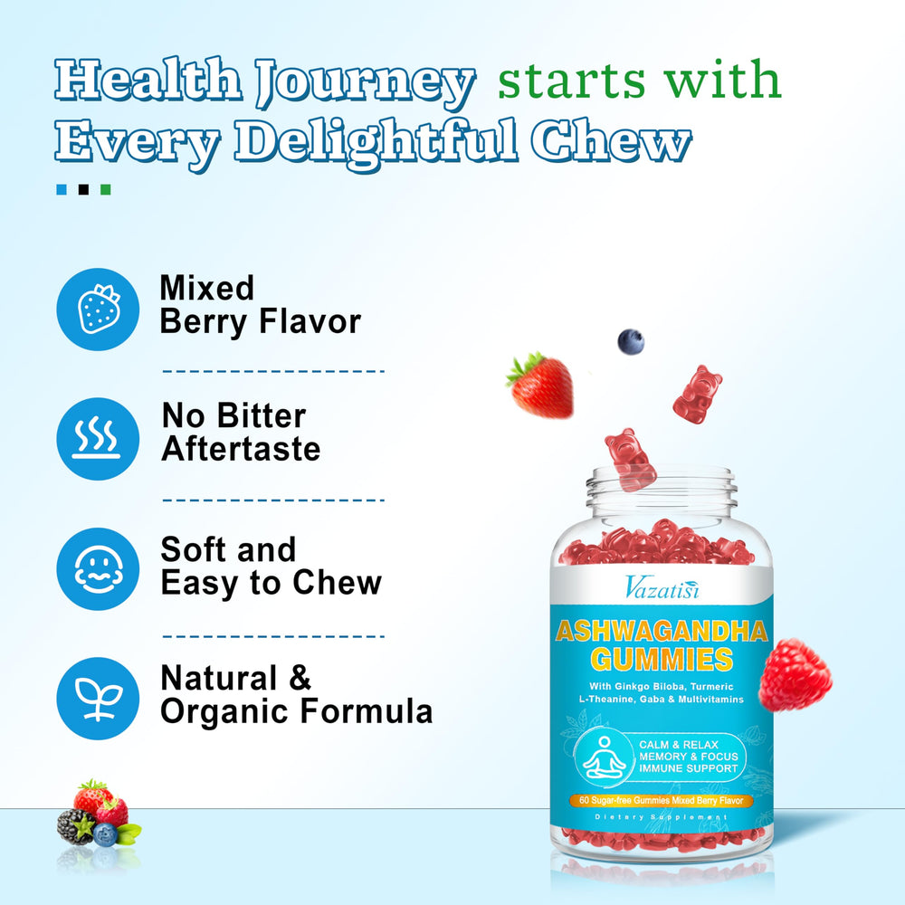 Vazatisi gummies being chewed to illustrate easy daily use