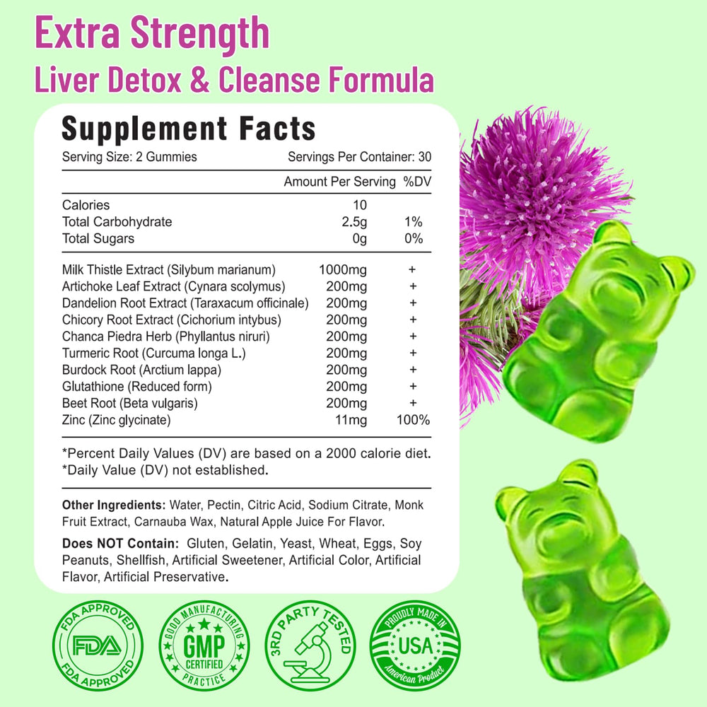 Vazatisi Milk Thistle Gummies packaging front view