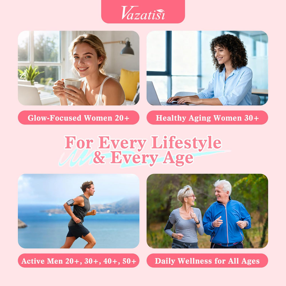 Vazatisi woman enjoying chewable collagen gummies for a simple routine