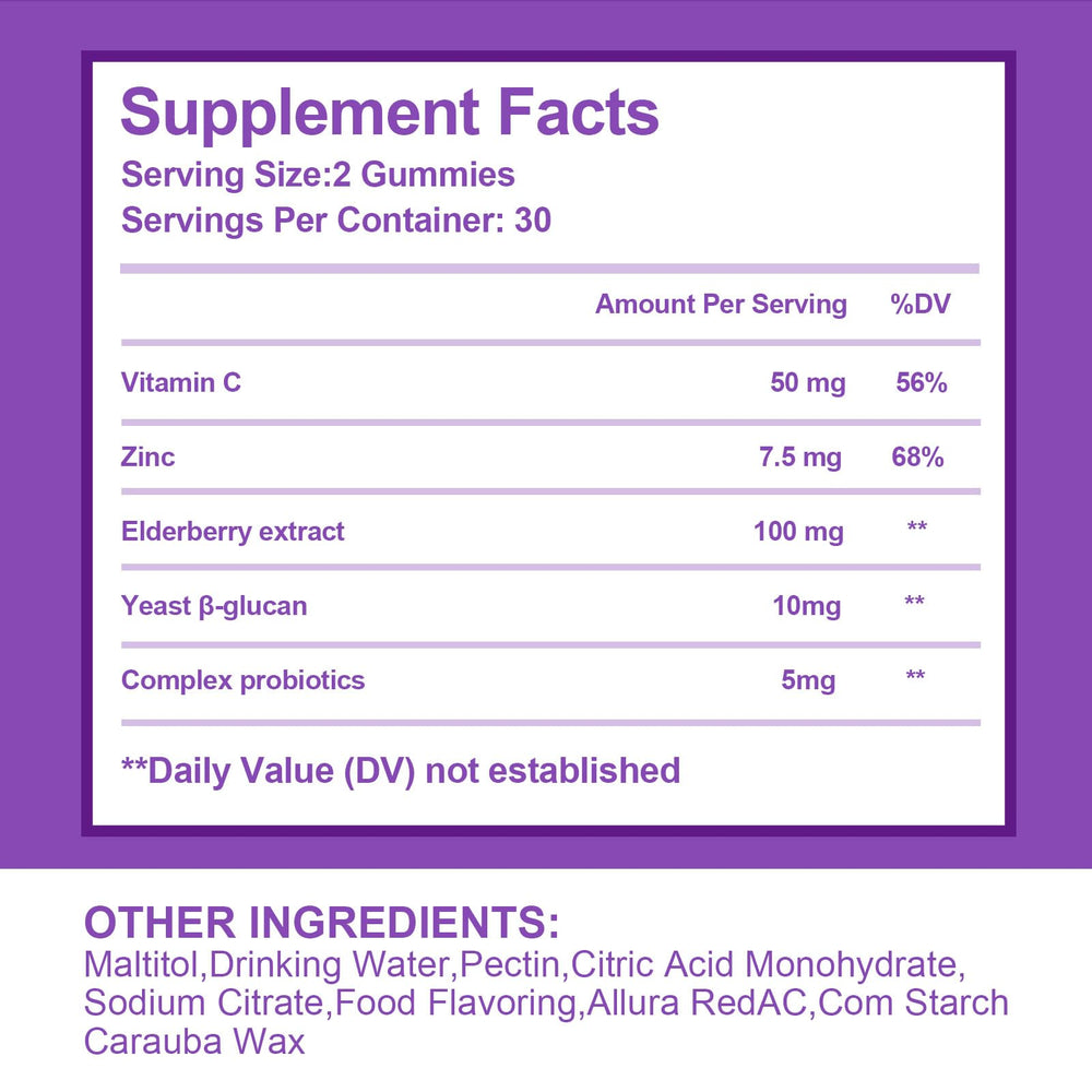 VBTop raspberry flavor elderberry gummies close-up with sugar-free appeal.