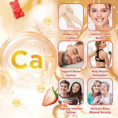 VCCHUYH calcium citrate gummies label with clear nutrition information