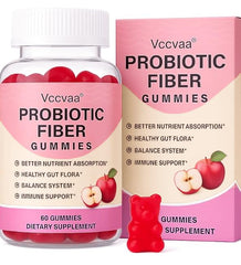 Vccvaa 9-in-1 probiotic fiber gummies bottle front view for daily digestive support