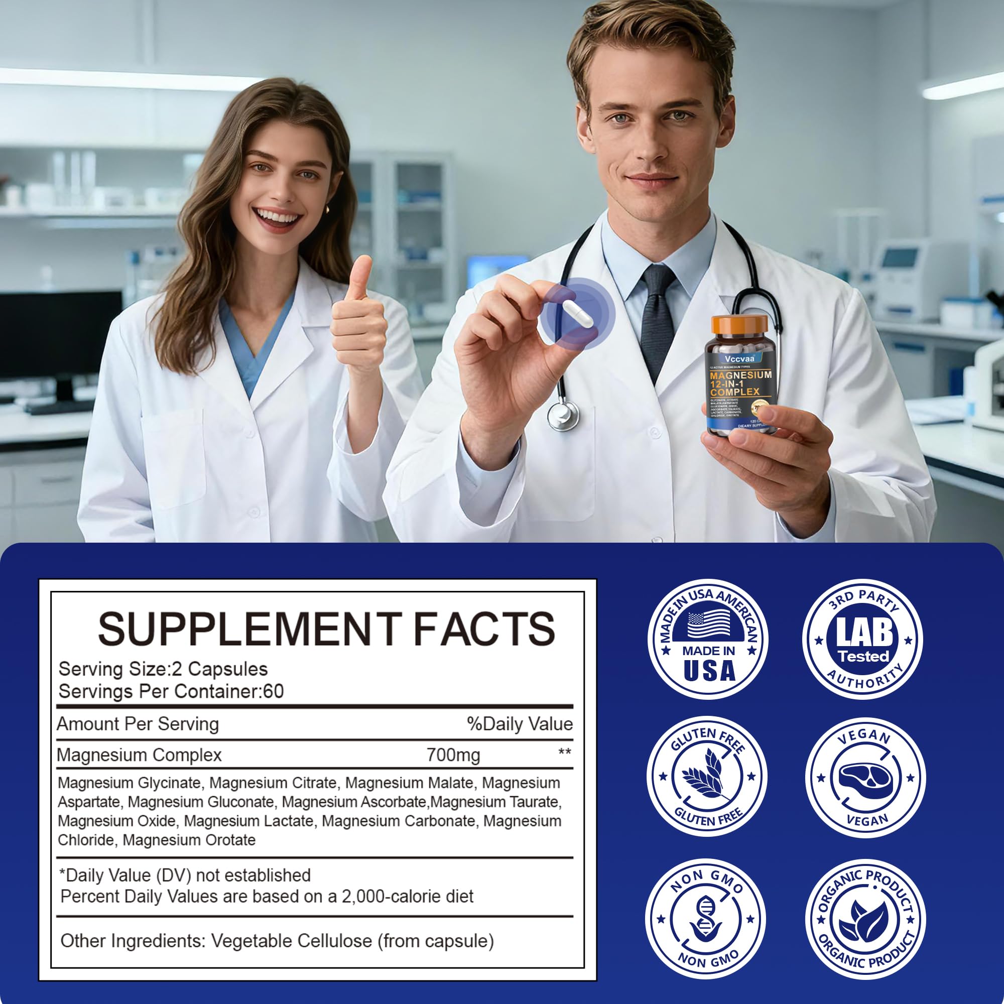 Vccvaa Magnesium Complex pour glass illustrates easy, measured serving.