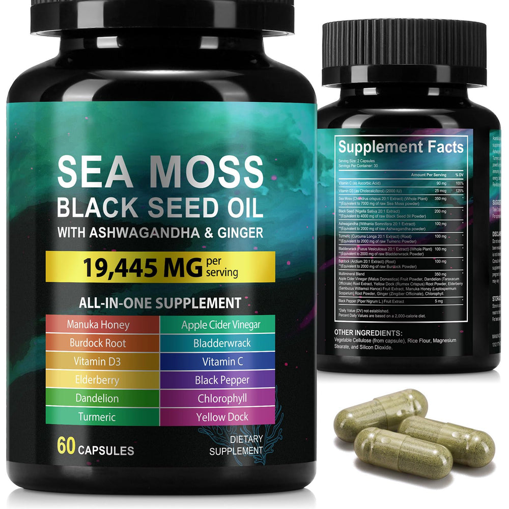 Vceeoy Sea Moss Capsules pour, easy daily supplement.