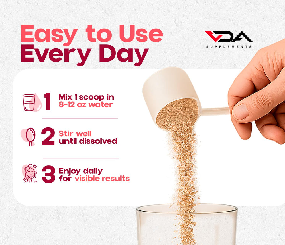 VDA Supplements Multi VDA Collagen Burn blends well into smoothies