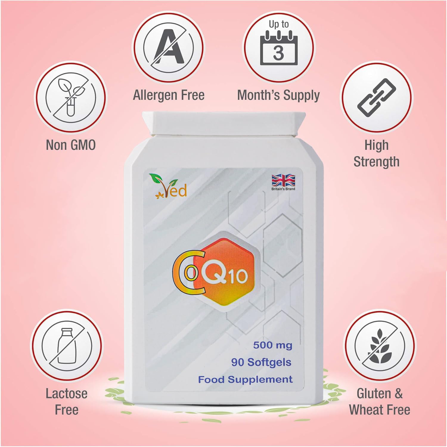 Ved CoQ10 natural fermentation imagery underscoring premium ubiquinone origins