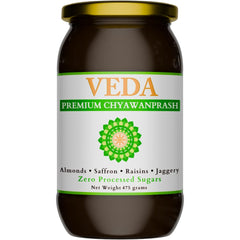 VEDA Premium Chyawanprash sugar-free jar with amla and almonds for daily wellness
