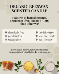 VEDA TINDA SCENT beeswax candle with freesia note creates fresh, inviting spaces.
