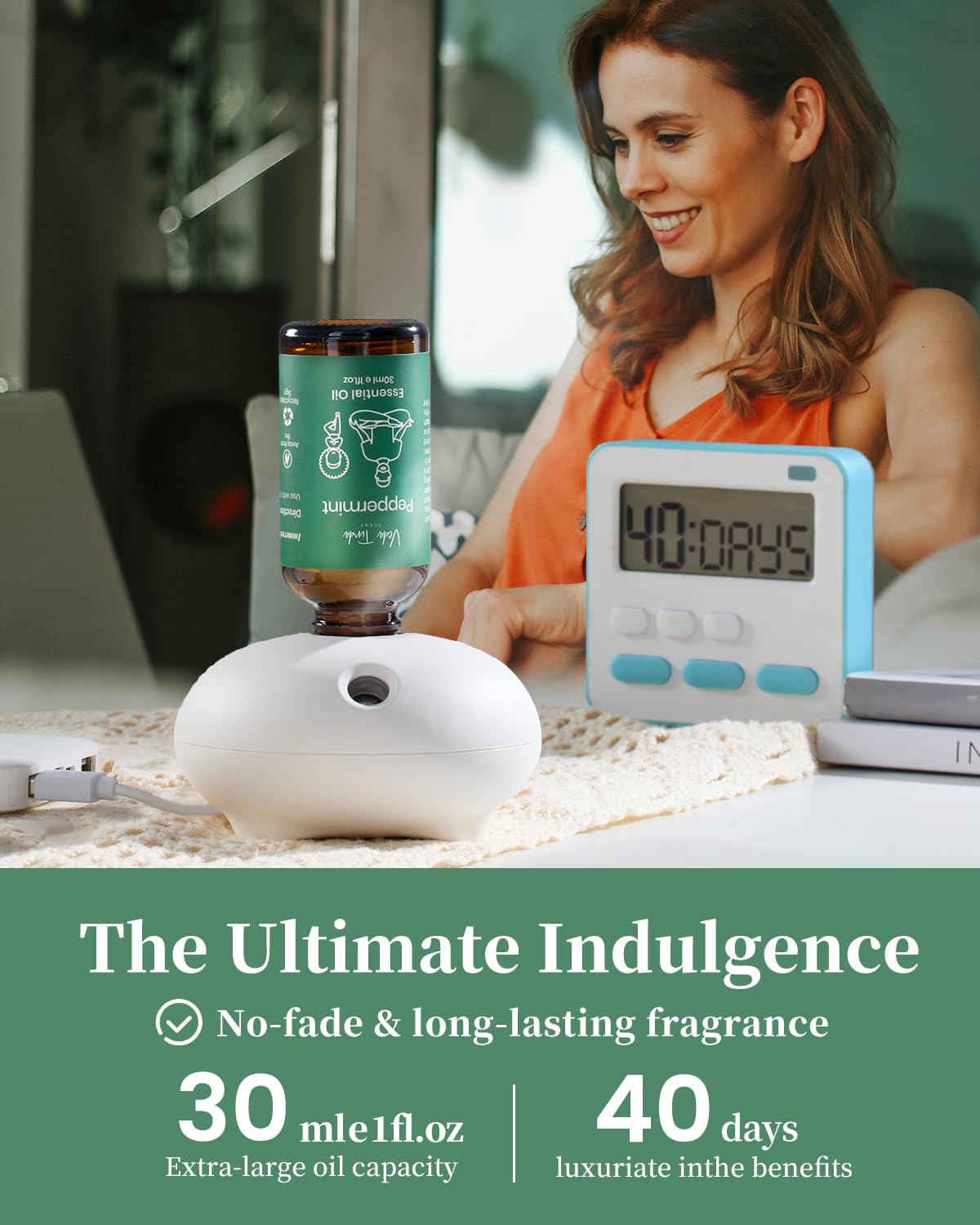 Veda Tinda Scent compact diffuser panel, simple setup for quiet aromatherapy.