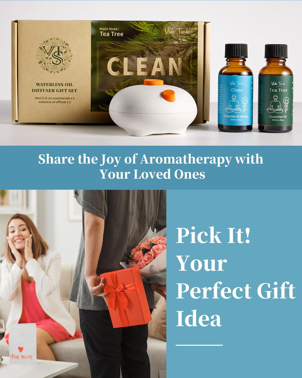 VEDA TINDA SCENT gift pack ready for aromatherapy gifting