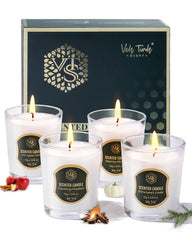 Veda Tinda Scent beeswax candles pack shot showing clean burn and eco friendly packaging