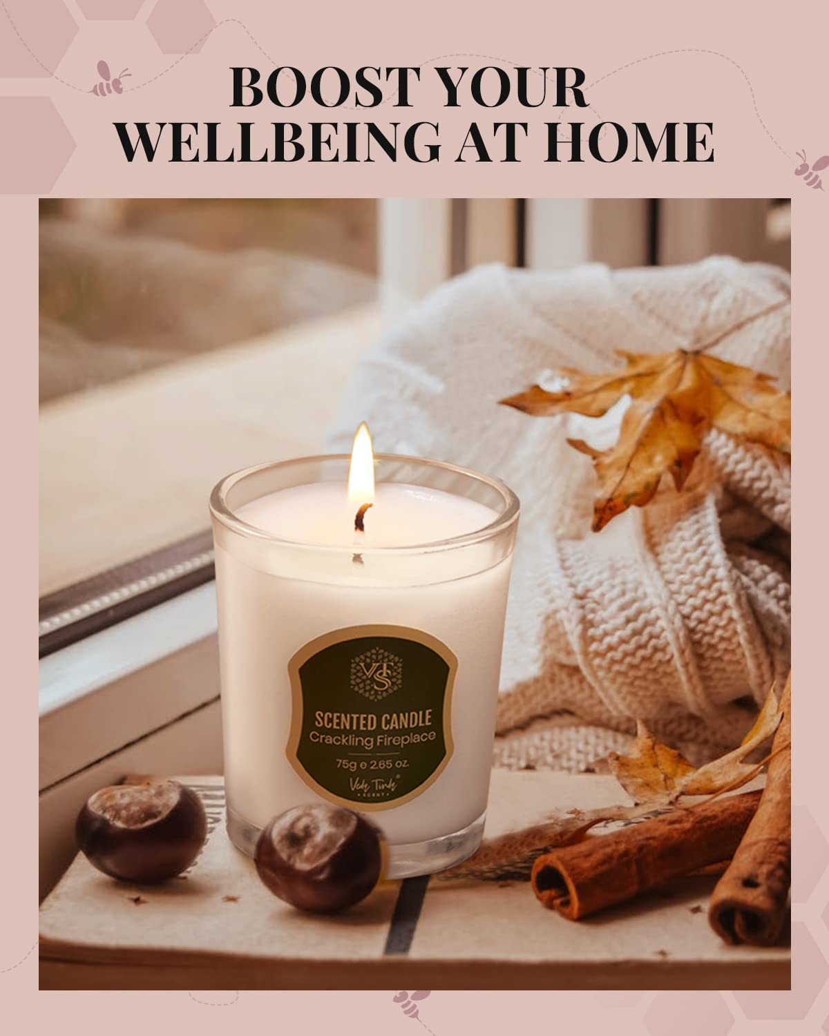 Veda Tinda Scent living room decor ambience with candlelight